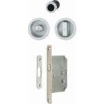 Hoppe - serrure + cuvette + doigt 4920 wc pour porte coulissante - chrom� satin� - 3948032