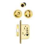 Hoppe - serrure pour portes coulissantes - axe : 50 mm - d�cor : alu or - mod�le : condamnation - pour ...