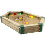 Bac � sable bac � sable hexagonal en bois sans couvercle, pour 0, 6 m� de sable - h�rby bruk