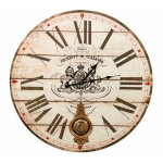 Horloge ancienne balancier archbutt & clarkson - bois - blanc - dcoration d'autrefois