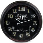 Decoration d ? autrefois - horloge ancienne murale la maison du café - métal - noir - décoration d'autrefois ... Decoration d ? autrefois - horloge ancienne murale la maison du café - métal - noir - décoration d'autrefois ...