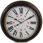 Horloge ancienne murale paris - métal - blanc - décoration d'autrefois Horloge ancienne murale paris - métal - blanc - décoration d'autrefois