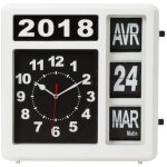 Horloge calendrier pour seniors et alzheimer, horloge  chiffres lisibles avec affichage jour et date, ...