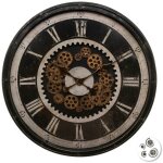 Grande pendule murale style r�tro et vintage d 76 cm - atmosphera
