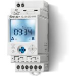 Finder - horloge digitale hebdomadaire nfc 2 interrupteurs 16a 12. 62 Finder - horloge digitale hebdomadaire nfc 2 interrupteurs 16a 12. 62