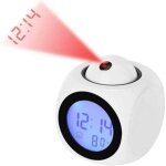Horloge digitale de projection silencieux led reveille - matin 12 / 24h r�veil projection plafond commande ...