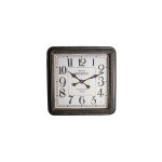 Horloge hôtel brighton carrée 60 cm en verre et fer gris Horloge hôtel brighton carrée 60 cm en verre et fer gris