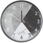 Horloge murale 33 cm de diamtre effet marbre gris et noir accessoire dco tendance pour salon chambre ...