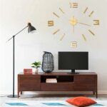 Horloge murale 3d design moderne dor� 100 cm xxl - vidaxl