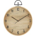 Horloge murale 40 cm de diamtre avec cadran effet bois clair accessoire dco pour salle  manger ou ...
