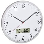 Horloge murale analogique avec thermom�tre et hygrom�tre num�riques pour le contr�le du climat ambiant, ...