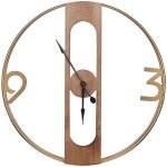 Horloge murale en bois calit solide 50 cm de diamtre avec pendule accessoire dco pour salon cuisine ...