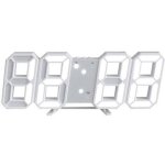 Horloge murale digitale led 3d 12 / 24 heure temperature date affichage temps m�moire fonction snooze ...