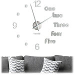 Relaxdays - horloge murale diy, montre � coller au mur, grandes variables, chambre & salon, chiffres ...