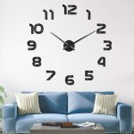 Horloge murale diy sticker mural horloge moderne pendule murale horloge murale silencieuse 120 cm pour ...