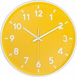 Horloge murale moderne, horloges murales � piles � quartz sans tic - tac de 12 pouces 6d, cadran rond ...