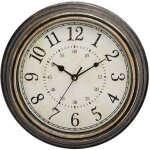 Horloge murale � quartz vintage 30 cm silencieuse sans tic - tac pour grands chiffres et verre hd?cuivre ...