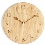 Horloge murale ronde vintage en bois de silencieuse et sans tic - tac, facile � lire, pour la maison ...