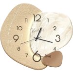Horloge murale silencieuse et cr�ative de style scandinave moderne en porcelaine cristalline, fonctionnant ...