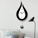 Horloge murale silencieuse goutte d'eau pendule horloge design moderne style nordique salon horloge murale ...