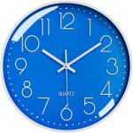 Horloge murale silencieuse sans tic - tac, 30cm chiffres arabes horloge quartz ronde moderne dcorative, ...