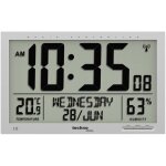 Horloge murale techno line ws 8013 radiopilot�(e) 369 mm x 229 mm x 24 mm argent grand �cran c367461