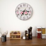 Horloge murale vintage fleur 30 cm vidaxl