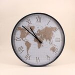 Horloge planisph�re vitr�e 50cm
