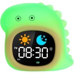 Horloge - r�veil num�rique pour enfants - entra�neur de sommeil avec fonction snooze et lumi�re, 6 sons ...