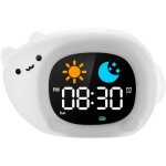 Horloge - r�veil num�rique pour enfants - entra�neur de sommeil avec fonction snooze et lumi�re, 6 sons ...