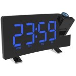 Horloge r�veil � projection, radio - r�veil num�rique avec chargeur usb, variateur de luminosit� � gamme ...