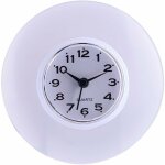 Horloge de salle de bain avec ventouses ? pendule murale pour douche � accrocher, �tanche(blanc)