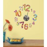 Horloge - stickers repositionnables horloge color�e