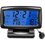 Horloge de temp�rature de voiture, horloge num�rique led avec r�tro - �clairage tableau de bord de temp�rature ...