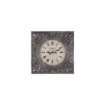 M&s - horloge vintage carrée 60 cm en métal gris M&s - horloge vintage carrée 60 cm en métal gris