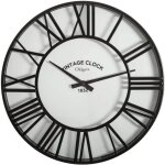 Horloge pendule murale vintage noire de 35, 4 cm de diamtre avec livraison gratuite