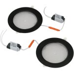 Horoz electric - spot de plafond led encastr� aura prizma 2x12w noir 2700k - lot de 2 pcs - 425. 010. ...