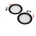 Horoz electric - spot de plafond led encastr� led aura prizma 2x18w noir 4200k - lot de 2 pcs - 425. ...