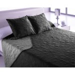 Hosteline vegas couvre - lit noir grand lit 2 personnes