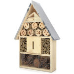 Hotel a insectes xl avec toit m�tallique - bois non trait�, maison pour abeilles, papillons - h�tels ...