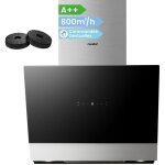 Hotte aspirante incline 60cm comfee 800m / h - classe a + - commandes gestuelles - 4 vitesses - 2 filtres ...