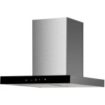 Hotte d'aspiration hotte bloc 60 cm inox noir verre touch control respekta