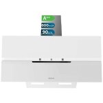 Hotte dcorative bolero flux dt 908010 glass white a + + - cecotec