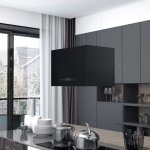 Hotte suspendue � lcd tactile 55 cm hotte aspirante cuisine acier enduit de poudre