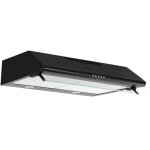Hotte visi�re 60cm 322m3 / h noir - airlux - ahc632bk
