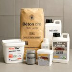 Kit bton cir sur carrelage mural 5 m - application facile, rapide et conomique - finition cir bton ...