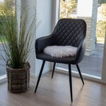 House nordic - galette de chaise en peau de mouton - �cru - lambskin seat