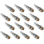 Connecteur a vis bnc pour cable coaxial de surveillance video rg59 16 pieces