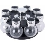 Excellent houseware - carrousel à épices, 8 bocaux en verre, support rotatif Excellent houseware - carrousel à épices, 8 bocaux en verre, support rotatif