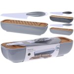 Excellent houseware - excellente bote  pain + planche  dcouper en bois et couteau assortis